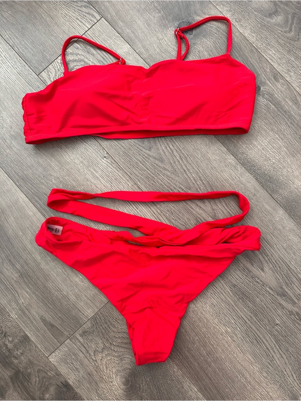 Zaful Red Bikini Set - Strappy Top & Cheeky Bottoms